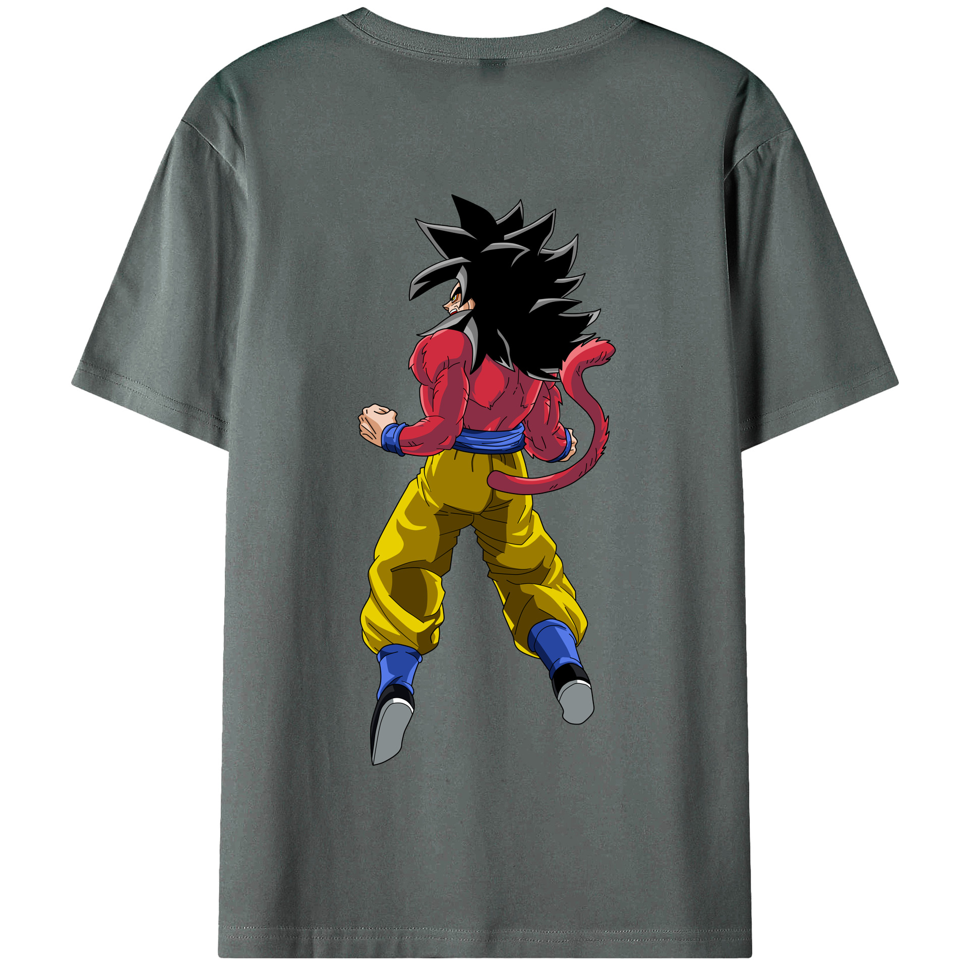 （画像用） ドラゴンボール 孫悟空（そん ごくう）Son Goku カカロット DRAGON BALL Kakarotto 綿100％半袖Tシャツ（背面プリント）